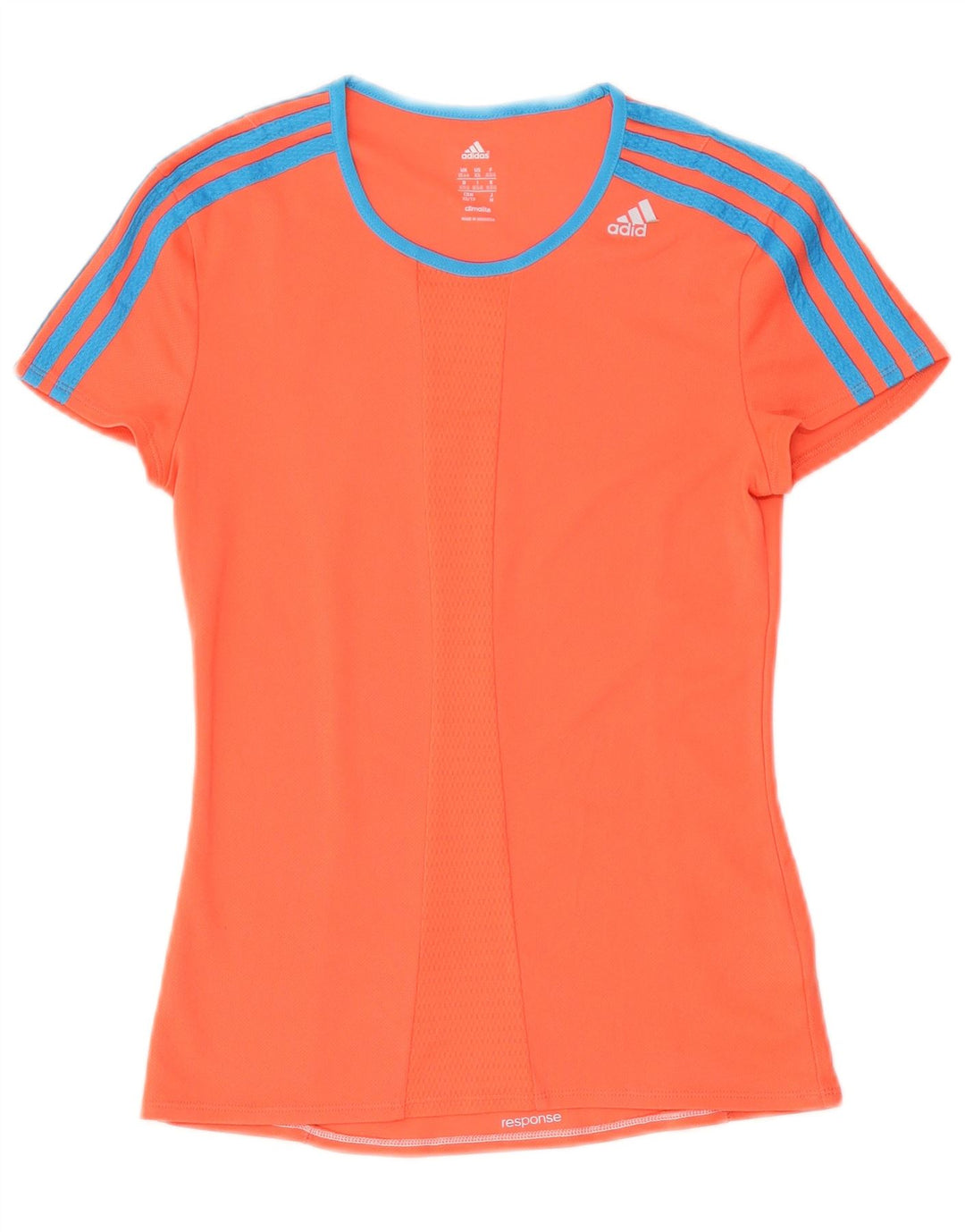 Damska koszulka ADIDAS Climalite Top UK 4/6 XS Pomarańczowy poliester