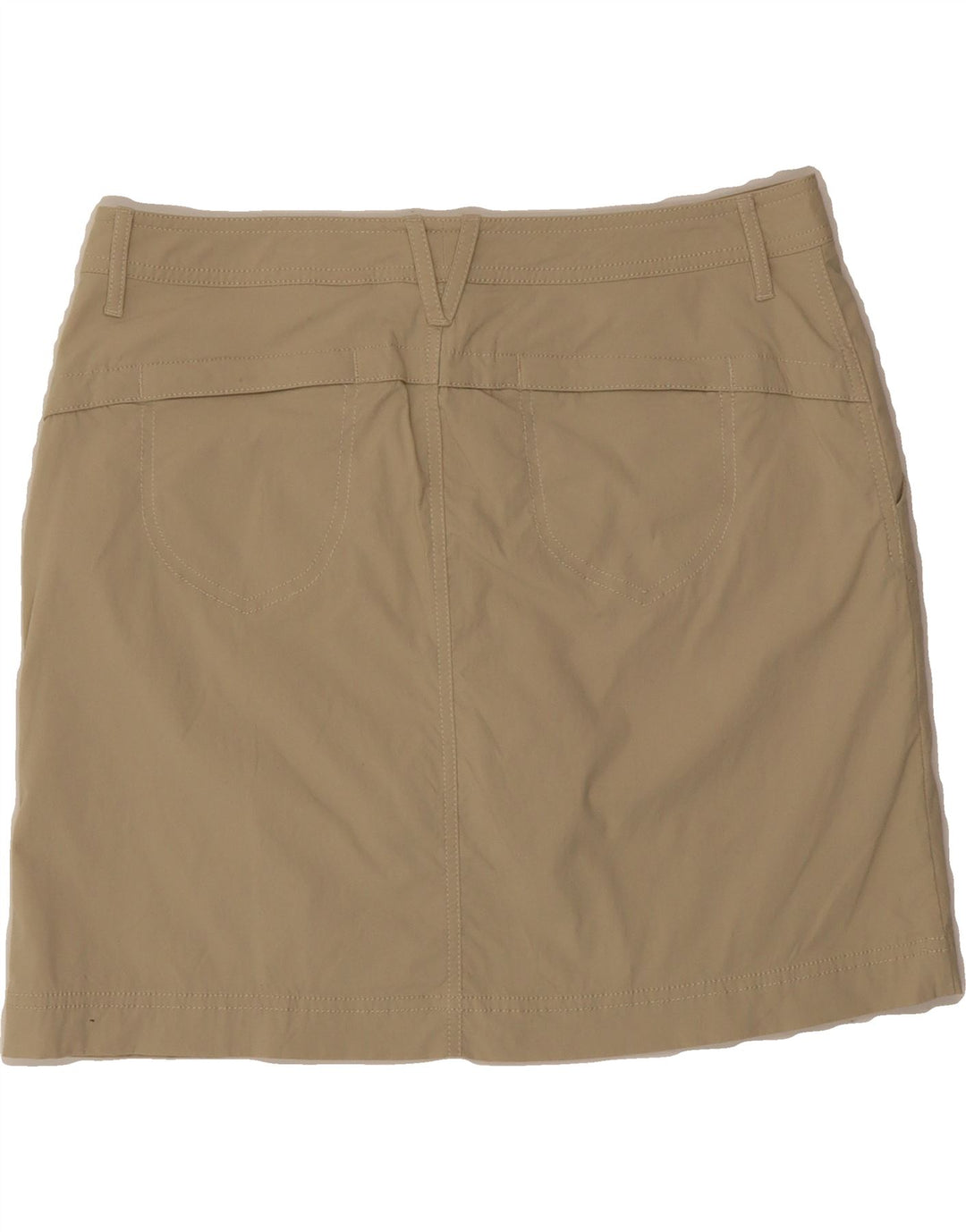 EDDIE BAUER Womens Mini Skirt US 8 Medium W34 Beige Nylon Vintage Eddie Bauer and Second-Hand Eddie Bauer from Messina Hembry 