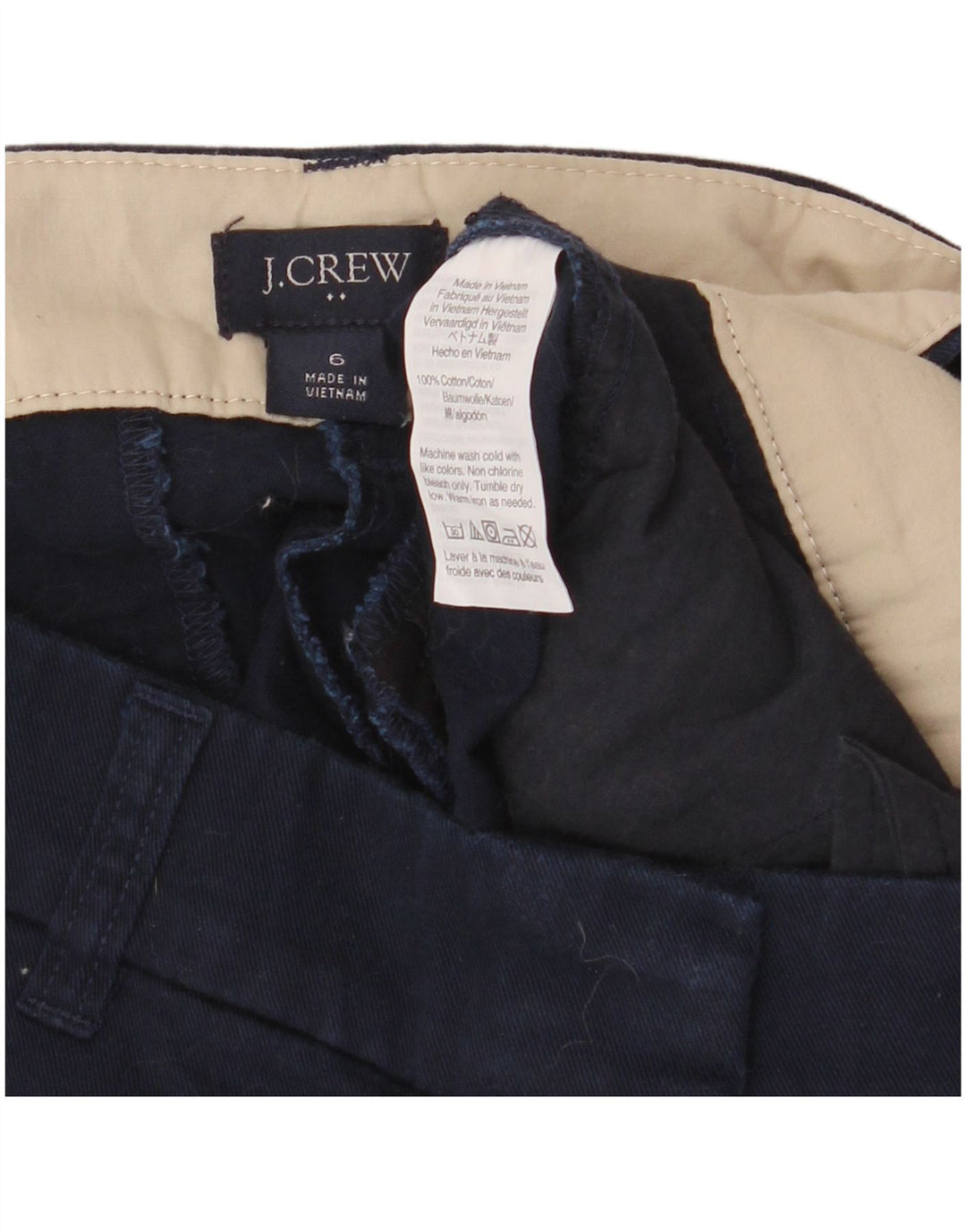 Damskie spodenki Chino J. Crew US 6 Medium W32 Granatowa bawełna