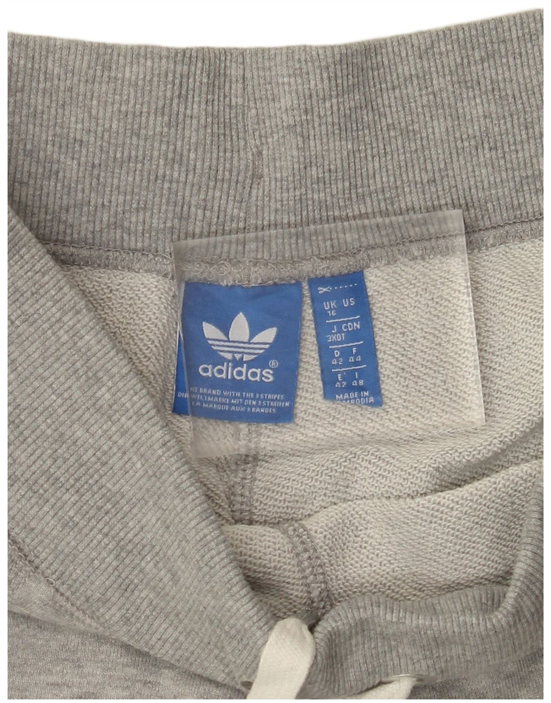 Damskie spodnie dresowe ADIDAS Joggers UK 16, duże, szare, poliestrowe