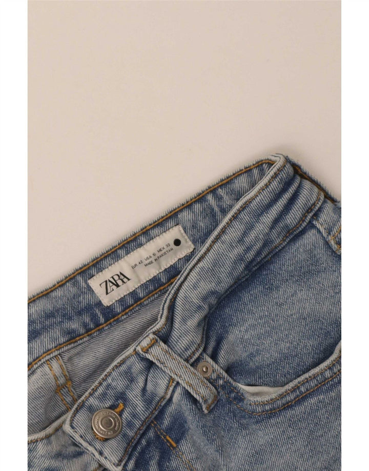 Dżinsy damskie Zara Cropped EU 42 Large W32 L24 Niebieskie