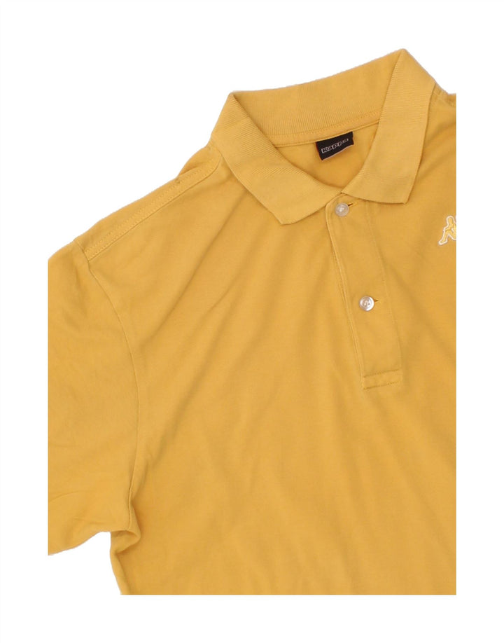 KAPPA Mens Polo Shirt Medium Yellow Cotton Vintage Kappa and Second-Hand Kappa from Messina Hembry 