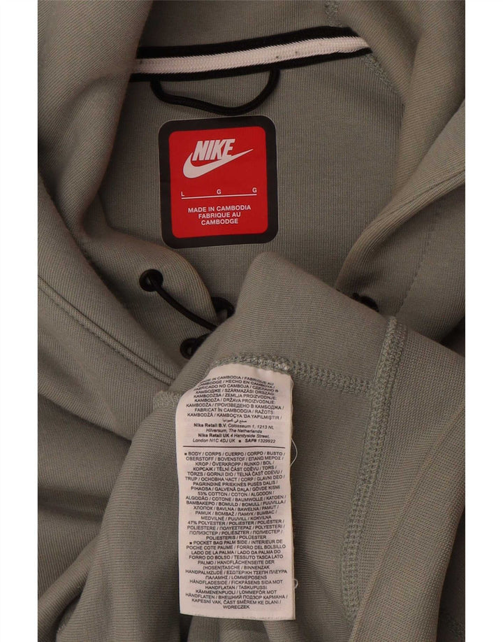 Męski sweter z kapturem Nike, duży, zielony, bawełniany