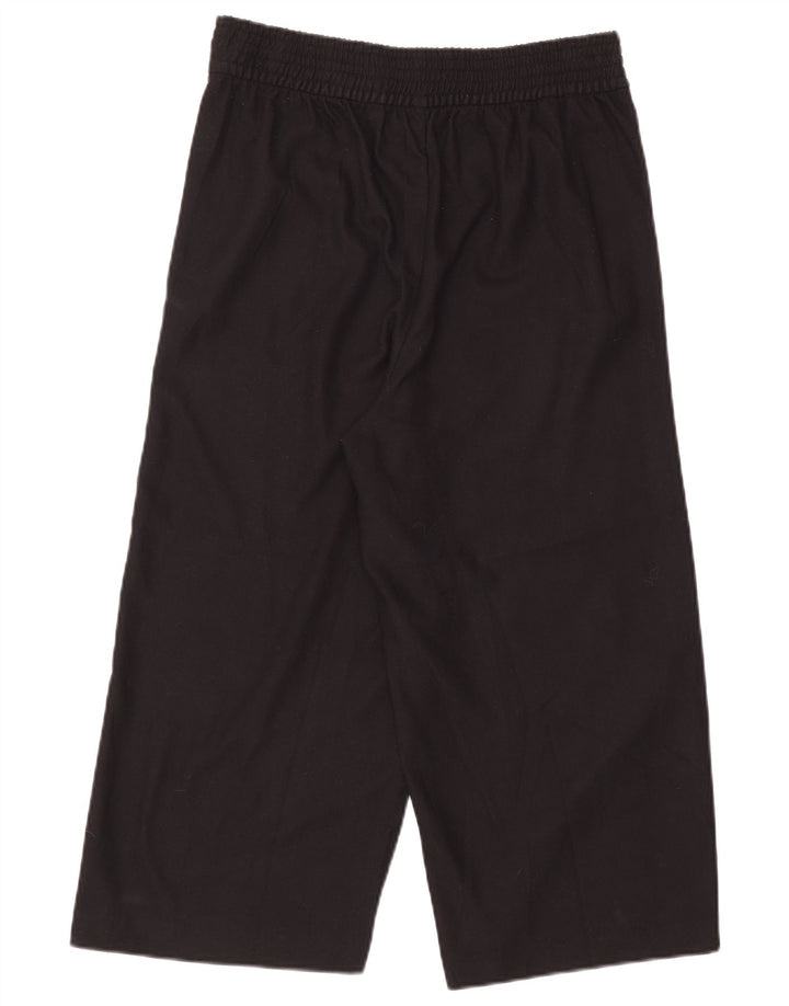 Spodnie damskie Zara Capri z szerokimi nogawkami, duże W30 L20, czarne