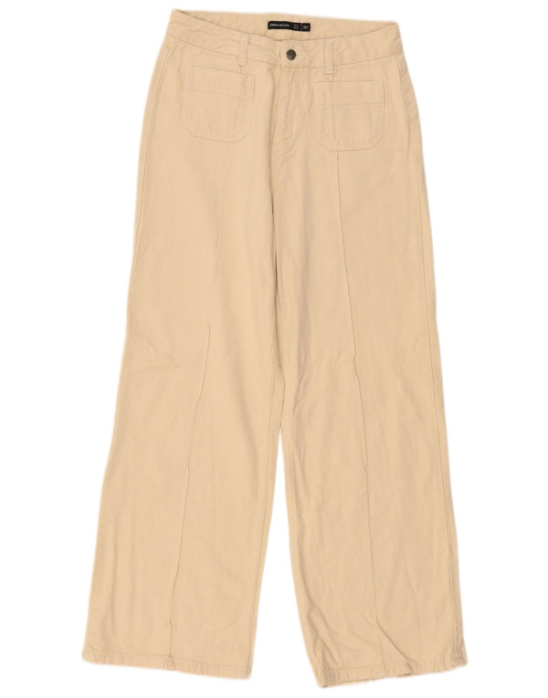Damskie jeansy z szeroką nogawką Karen Millen UK 12 Medium W30 L29 Beżowe