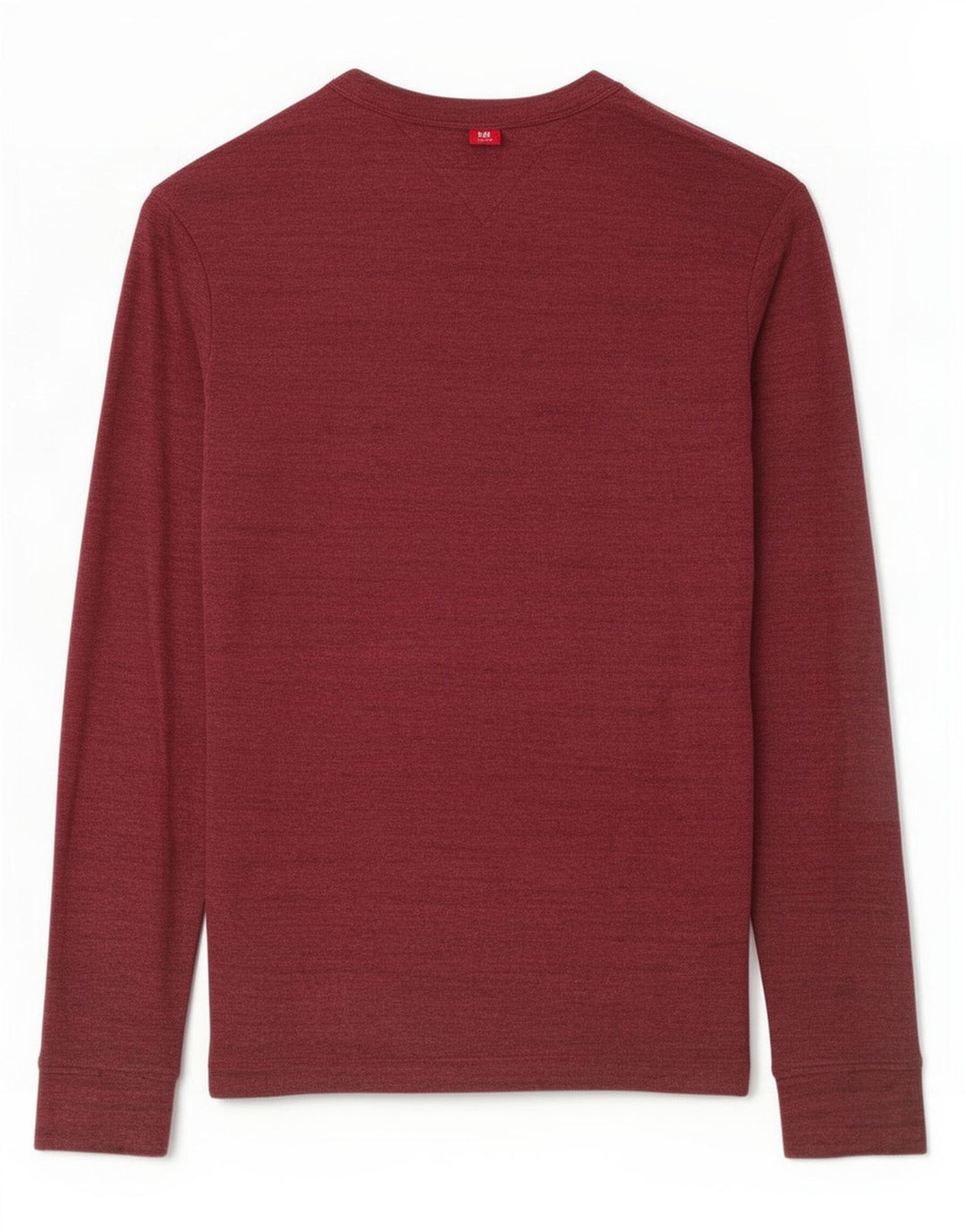 Męski top Tommy Hilfiger z długim rękawem, średniej wielkości bordowy, bawełniany nakrapiany