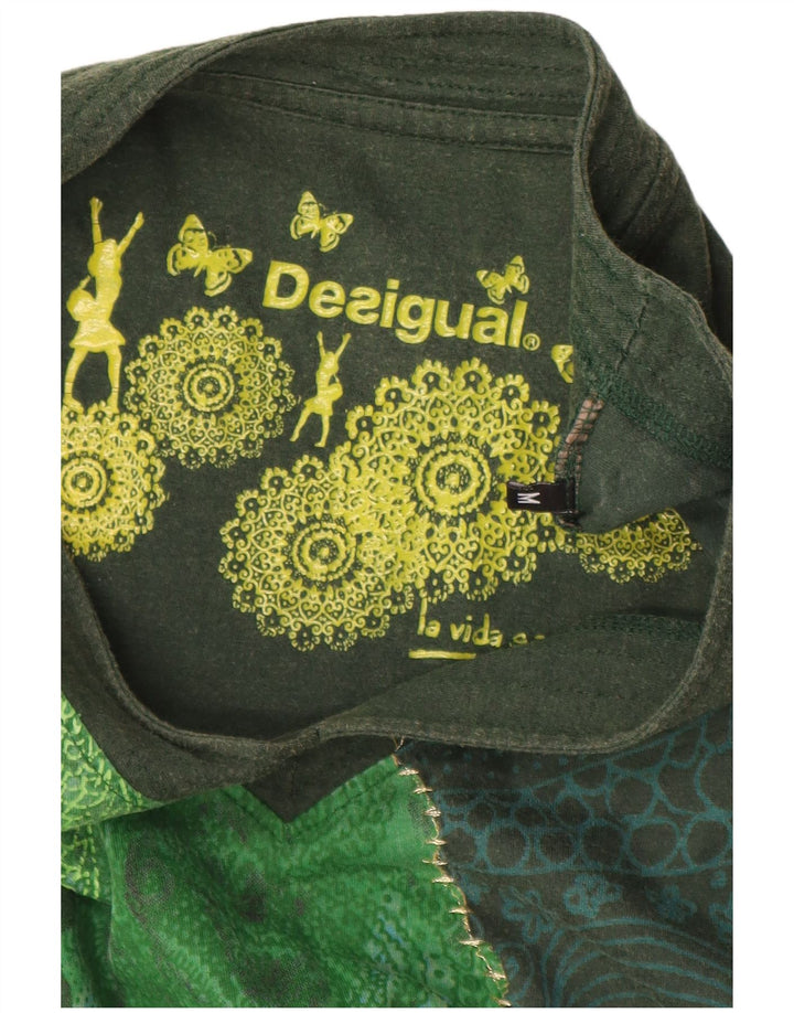 Damska koszulka graficzna Desigual Top UK 12 Medium Green