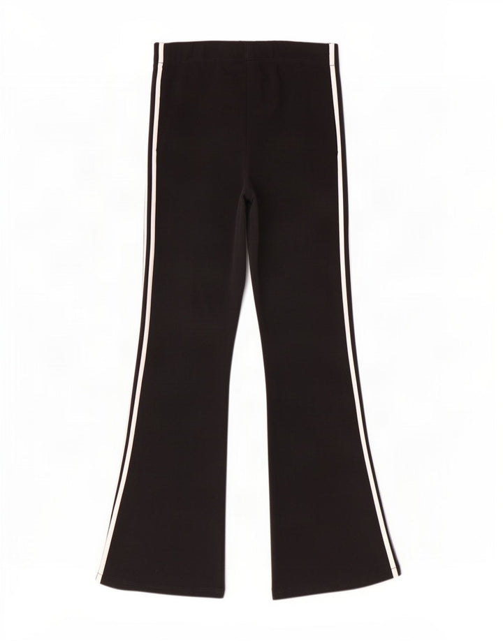 Damskie spodnie dresowe Adidas Flare UK 12 Średni czarny poliester