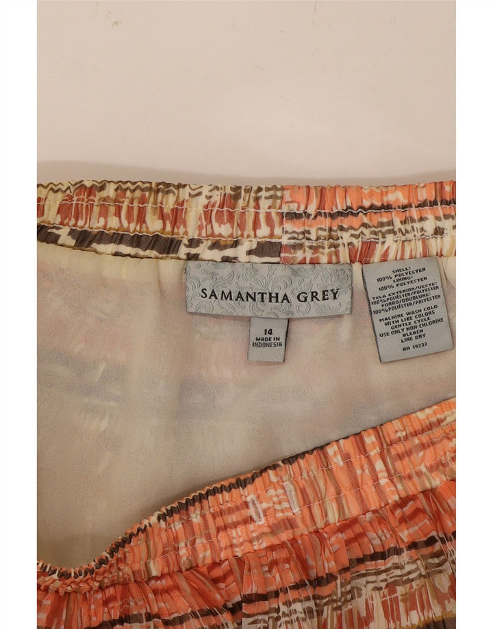 SAMANTHA GREY Womens A-Line Skirt UK 14 Medium W30  Multicoloured Striped Vintage Samantha Grey and Second-Hand Samantha Grey from Messina Hembry 