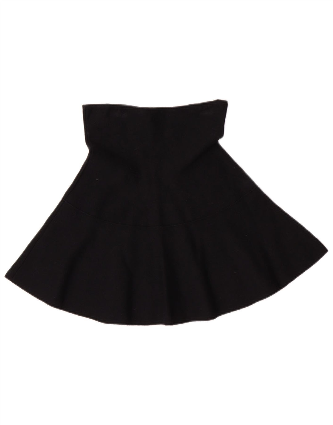 Damska spódnica w kształcie litery A z wysokim stanem, średnia W24, czarna wiskoza