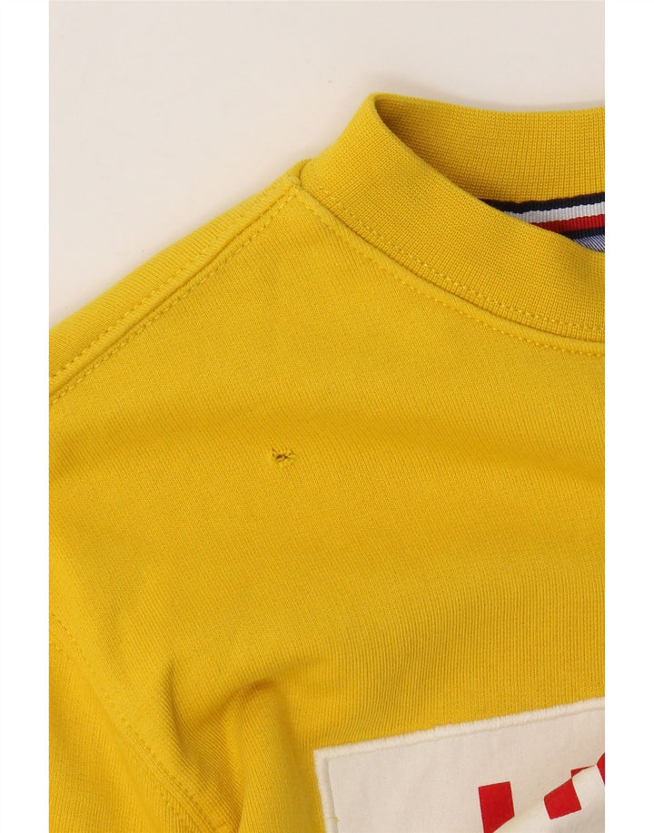 Męska bluza z grafiką Tommy Hilfiger, średnia żółta bawełna