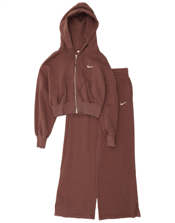 Damski dres z kapturem i kapturem Nike UK 14 Średni brązowy, bawełniany