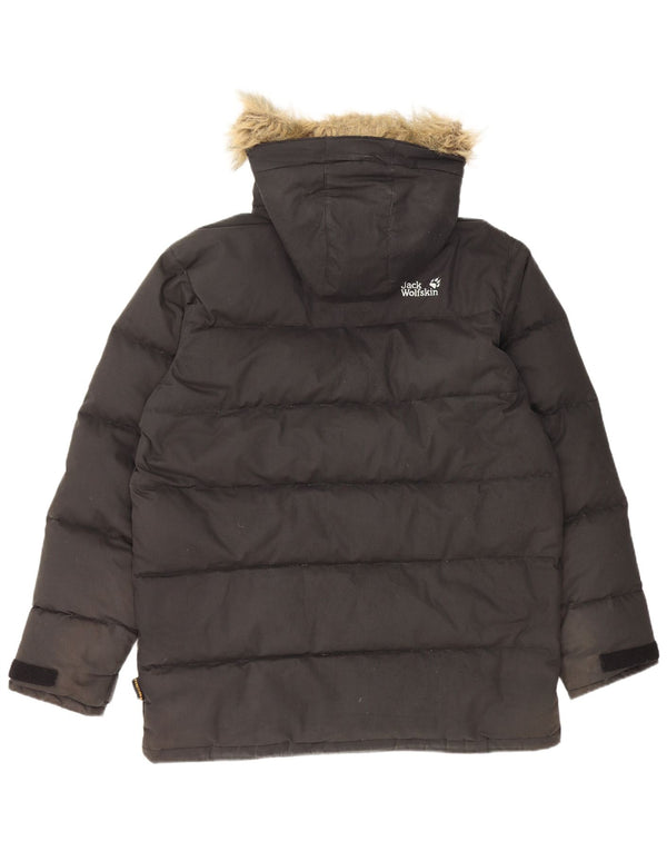 Męska ocieplana kurtka z kapturem Jack Wolfskin UK 36/38 Średni czarny poliester