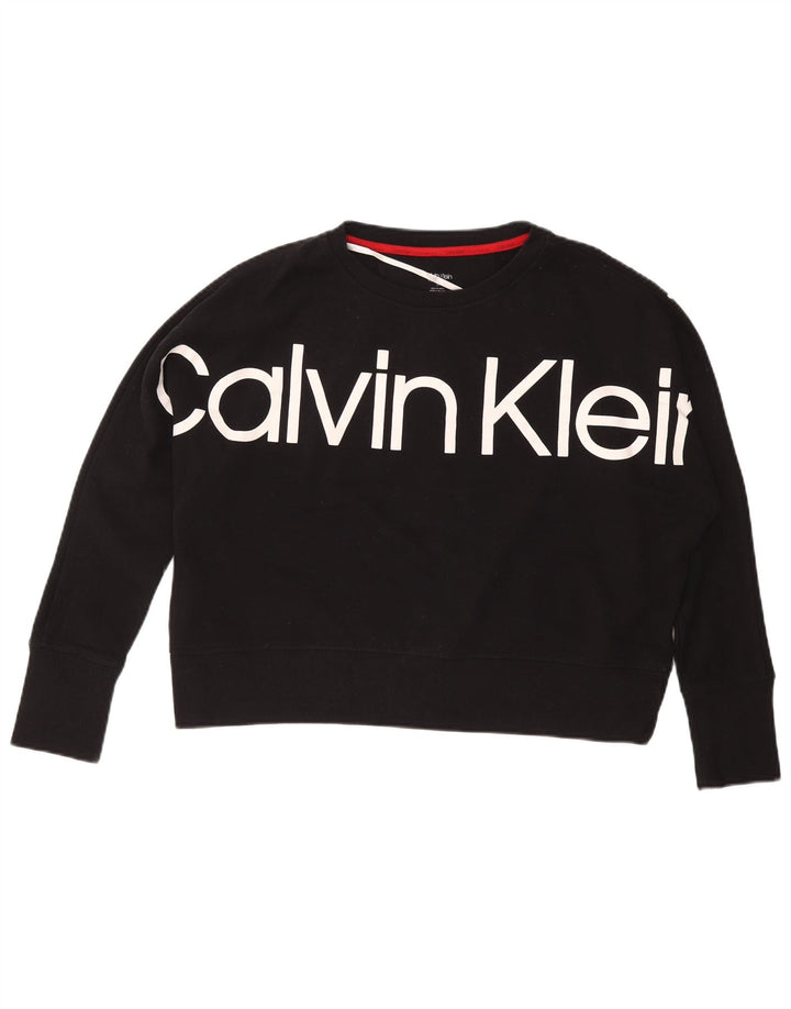 Damski sweter CALVIN KLEIN Graphic UK 14, średni czarny