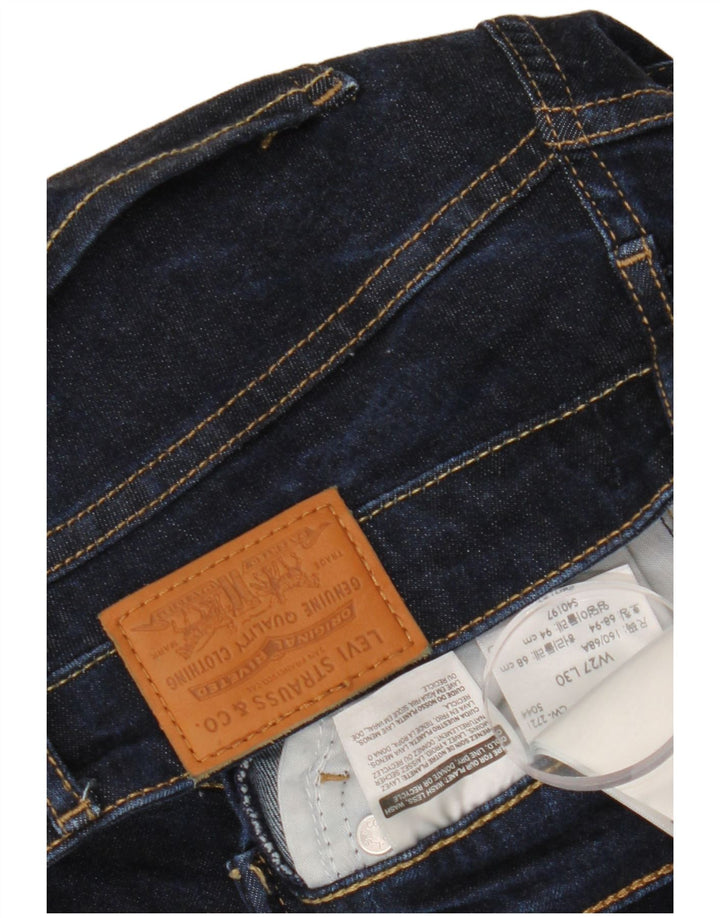 LEVI'S Damskie jeansy skinny 721 z wysokim stanem W27 L30 Granatowe Lyocell
