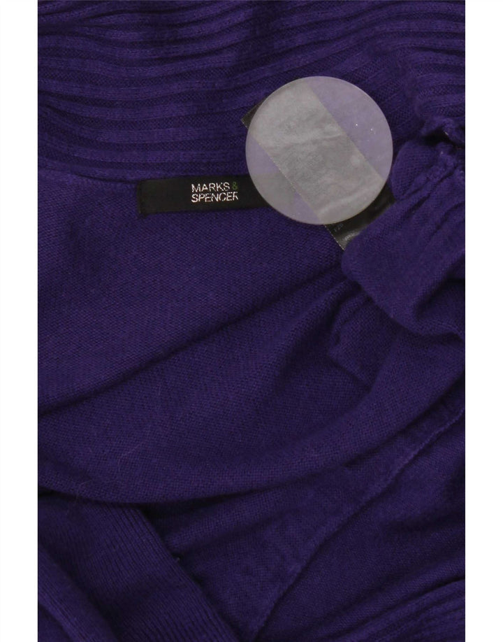 Sweter damski Marks & Spencer Longline Open Cardigan UK 8, mały fiolet