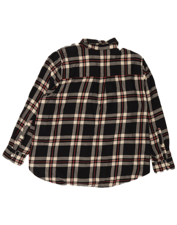 Damska koszula flanelowa Levi's o swobodnym kroju UK 18 XL, bawełniana w czarną kratkę