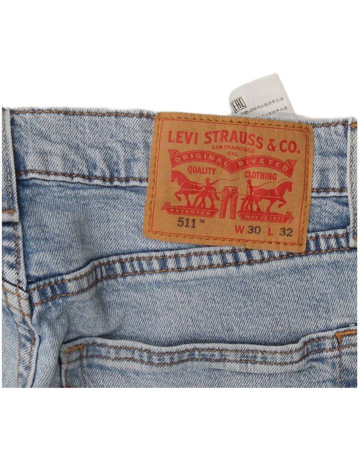 Damskie jeansy Levi's 511 Slim W30 L29 Niebieskie bawełniane
