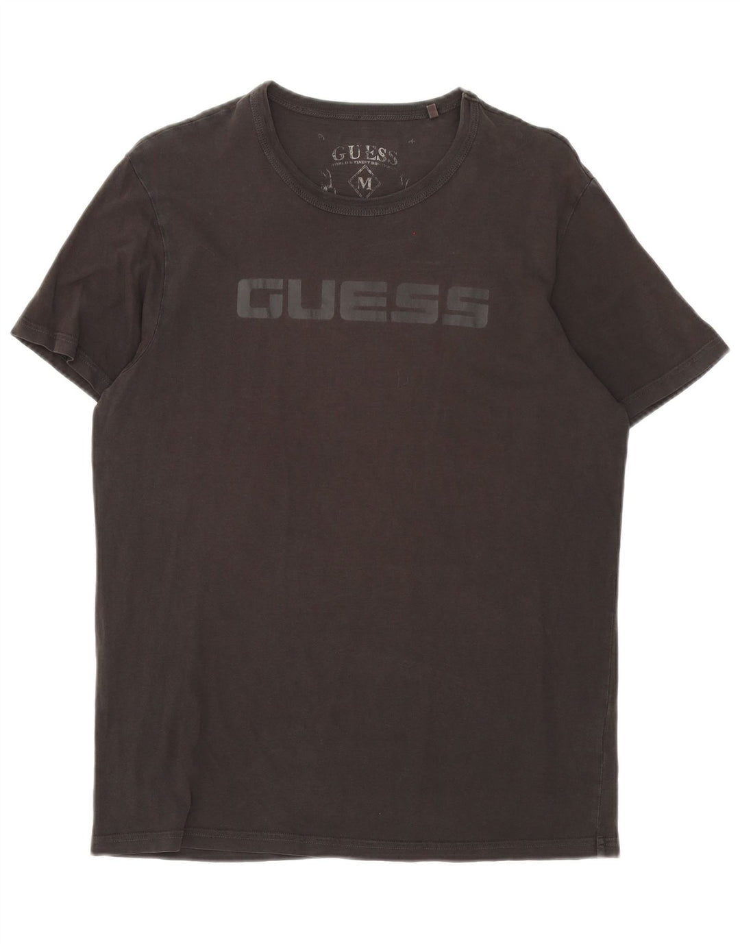 Męski T-shirt Guess z grafiką, średni czarny, bawełniany