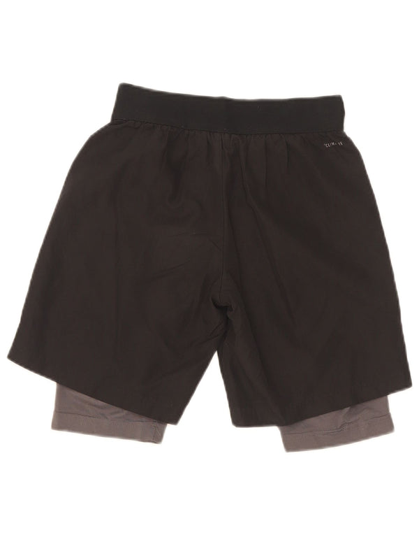 Chłopięce spodenki sportowe Adidas Climalite 9-10 lat, małe, czarne, poliestrowe