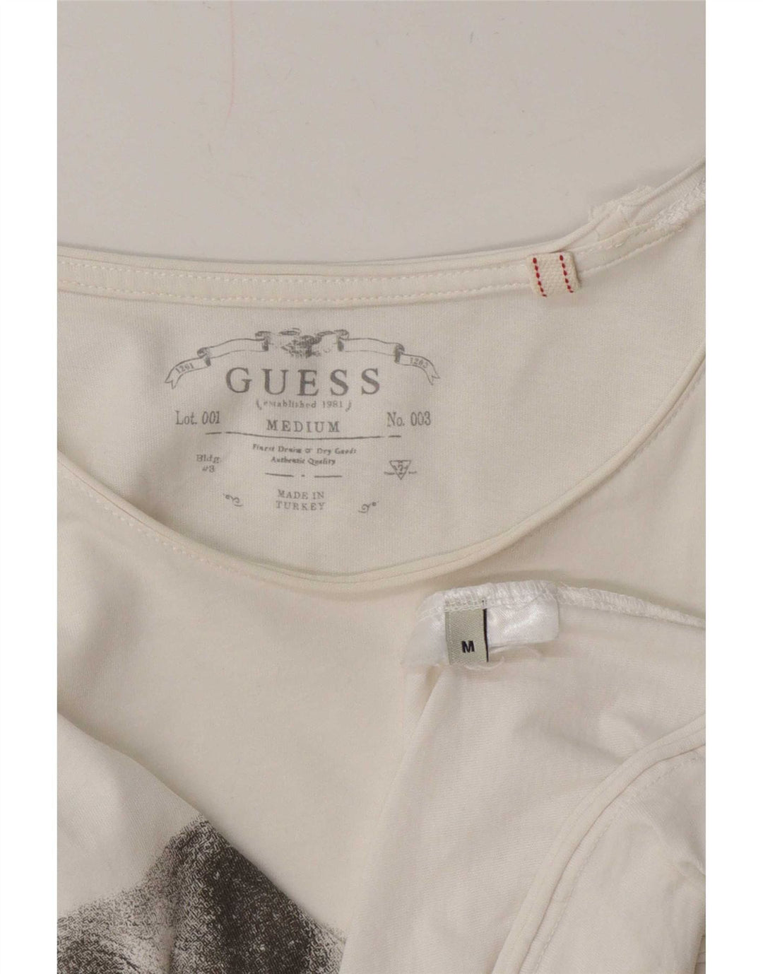 Męski T-shirt Guess z grafiką, średni biały