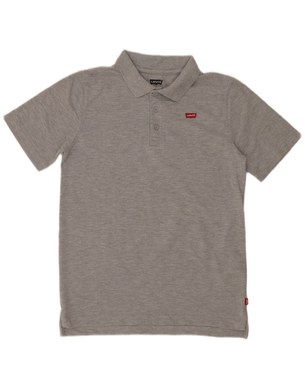 Chłopięca koszulka polo Levi's 15-16 lat, szara, bawełniana w plamki