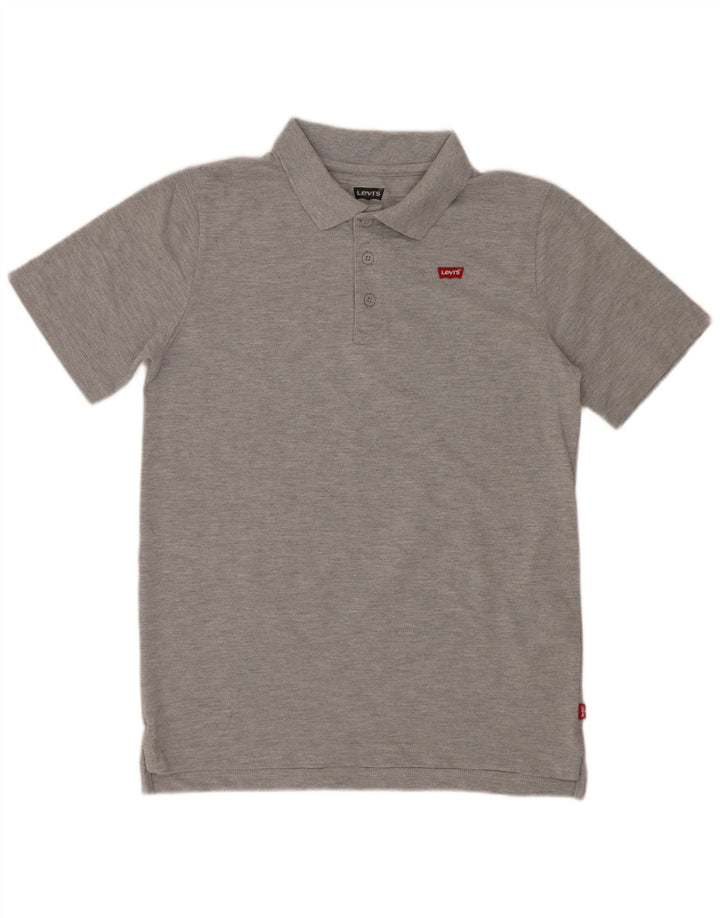 Chłopięca koszulka polo Levi's 15-16 lat, szara, bawełniana w plamki