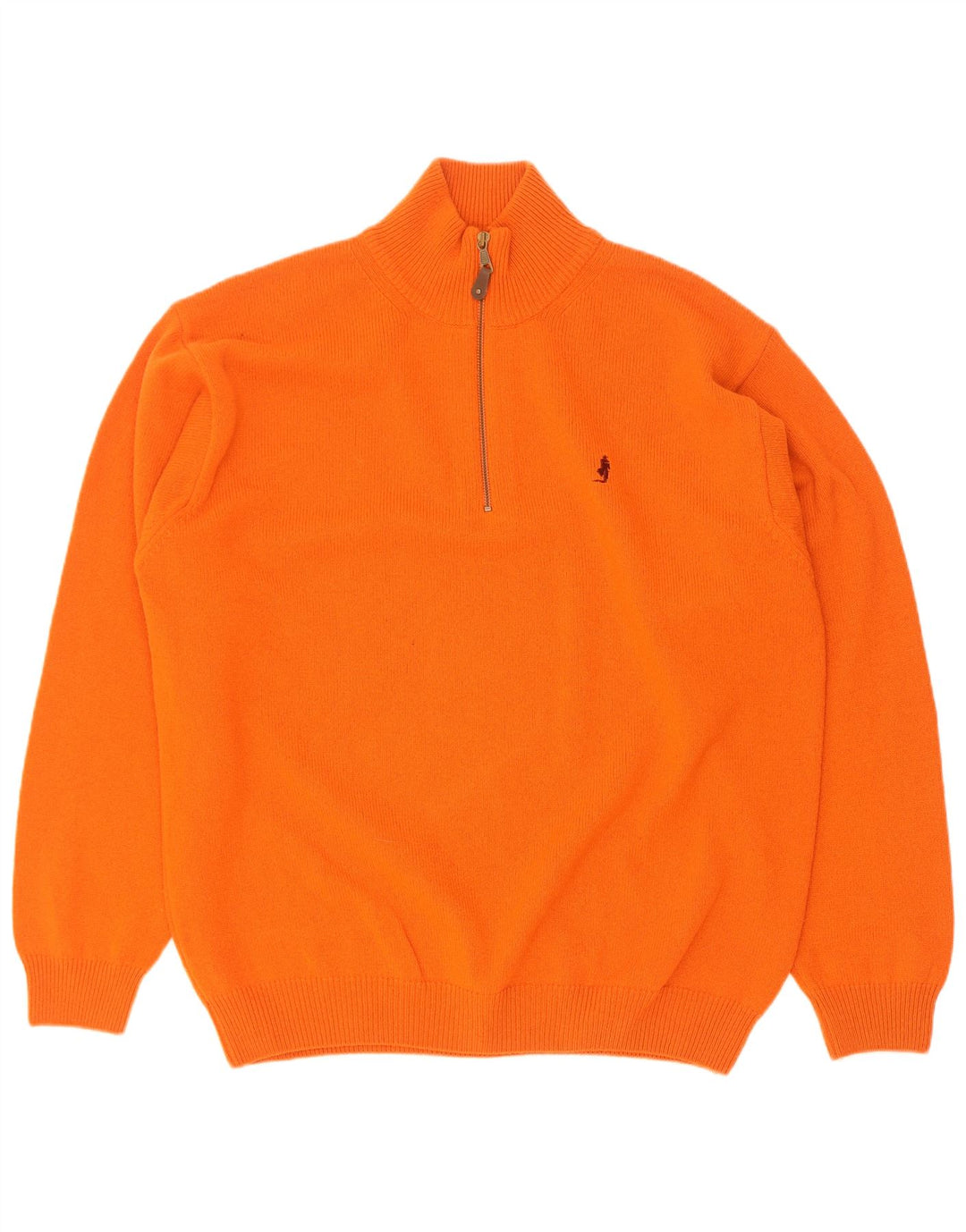 Marlboro Classics Męski sweter z zamkiem błyskawicznym 2XL Pomarańczowa wełna