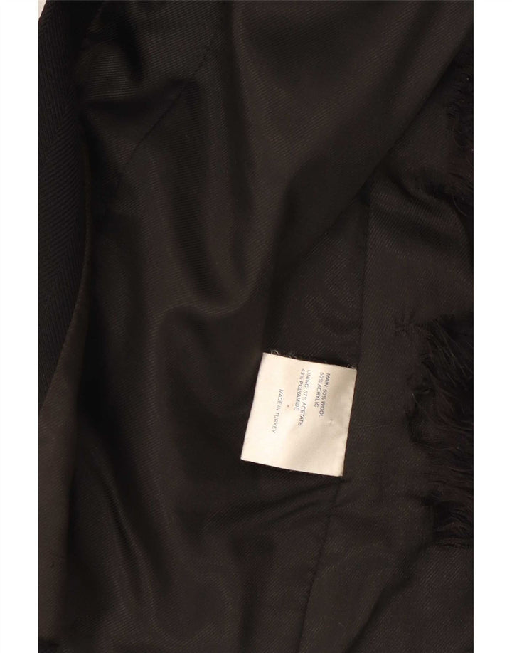 Karen Millen Płaszcz damski UK 8 Small Black Wełna