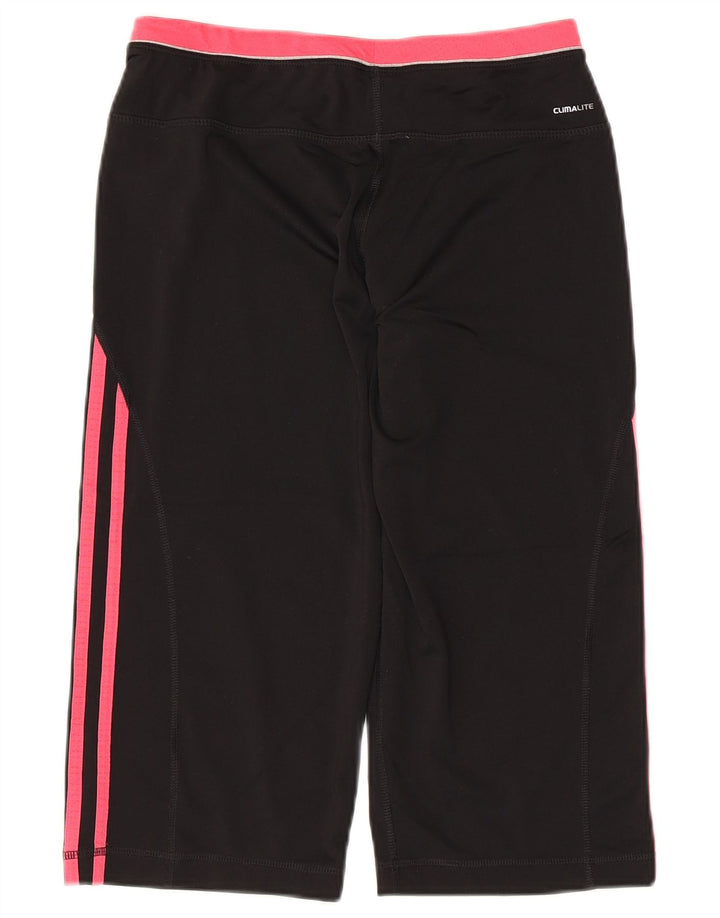 Damskie legginsy ADIDAS Climalite Capri UK 8/10, małe, czarne, poliestrowe