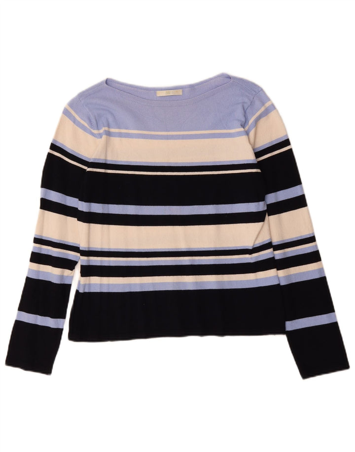 Marks & Spencer Damski sweter z dekoltem w łódkę, UK 14, średni, wielokolorowy