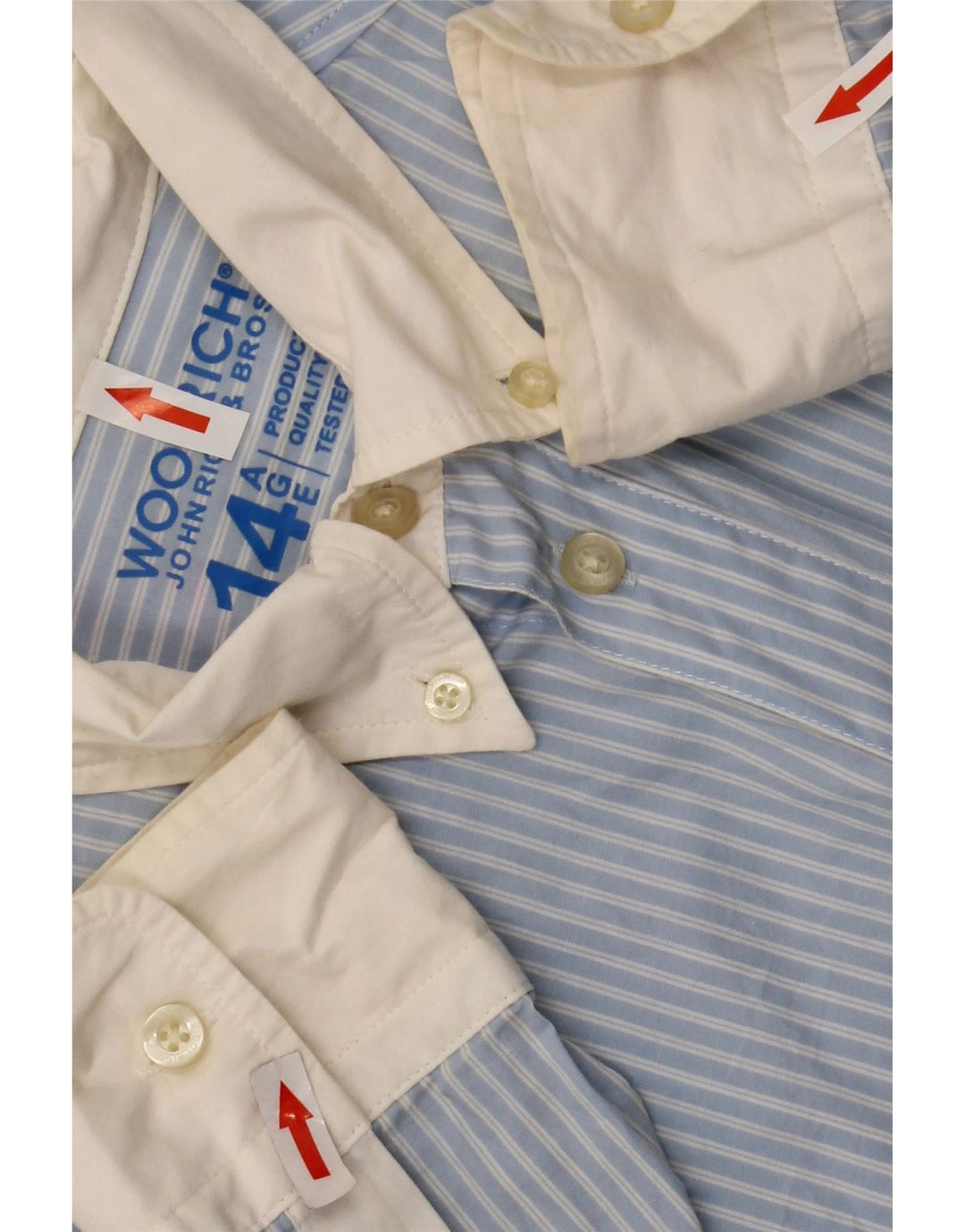 Koszula chłopięca Woolrich 13-14 lat, niebieska, bawełniana w prążki