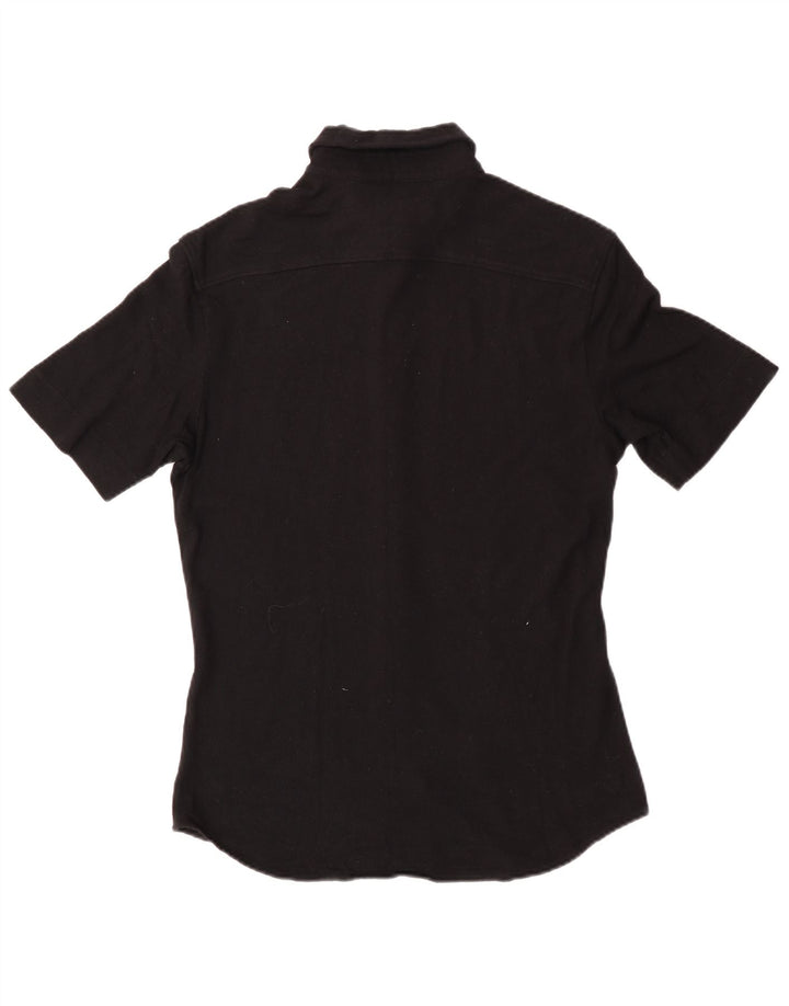 Damska koszulka z krótkim rękawem Versace UK 14, duża czarna