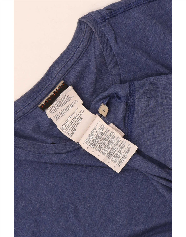 T-shirt męski Napapijri, mały, niebieski, bawełniany