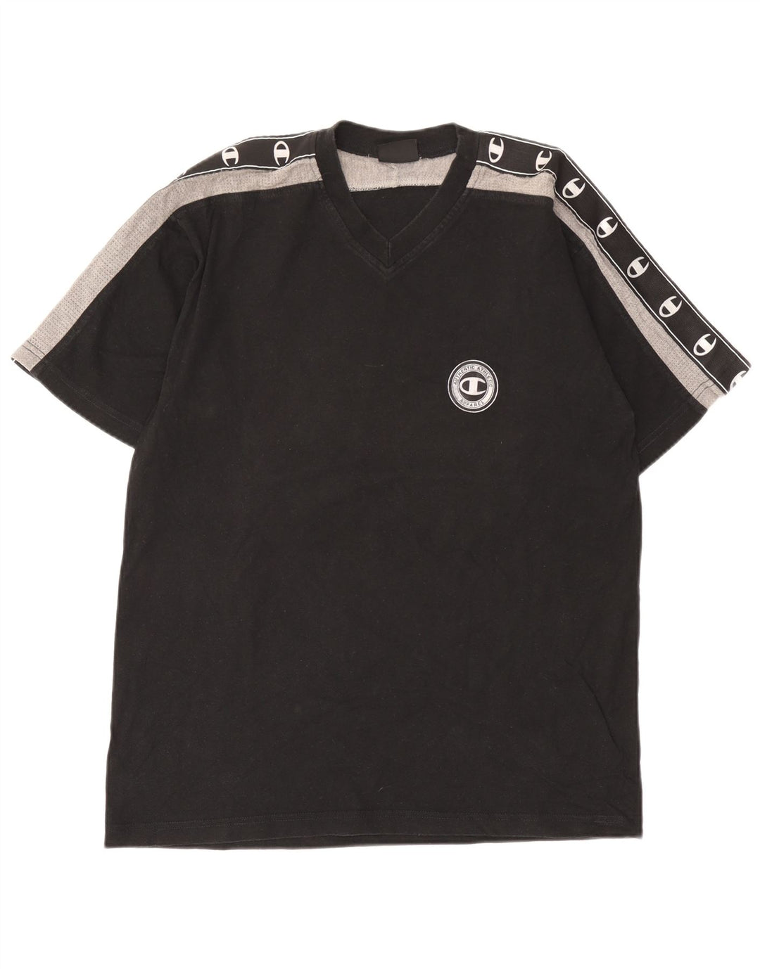 Męski T-shirt Champion z grafiką, duży, czarny, z blokami kolorów