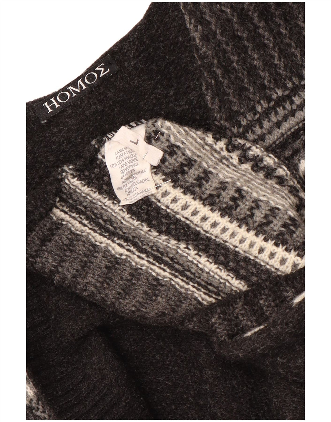 Vintage męski sweter bez rękawów, duży, szary, wełniany pasek