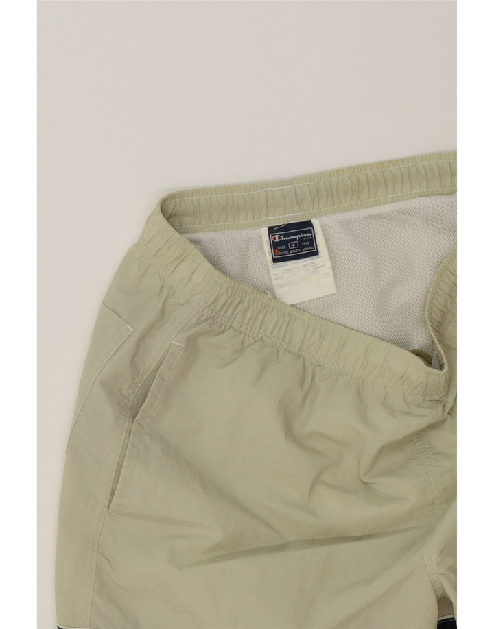 CHAMPION Mens Swimming Shorts Large  Beige Polyester Vintage Champion and Second-Hand Champion from Messina Hembry 
