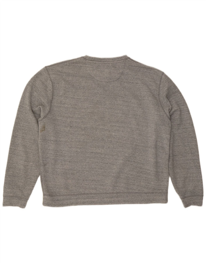 Męski sweter JACK & JONES z grafiką, 2XL, szara, nakrapiana bawełna
