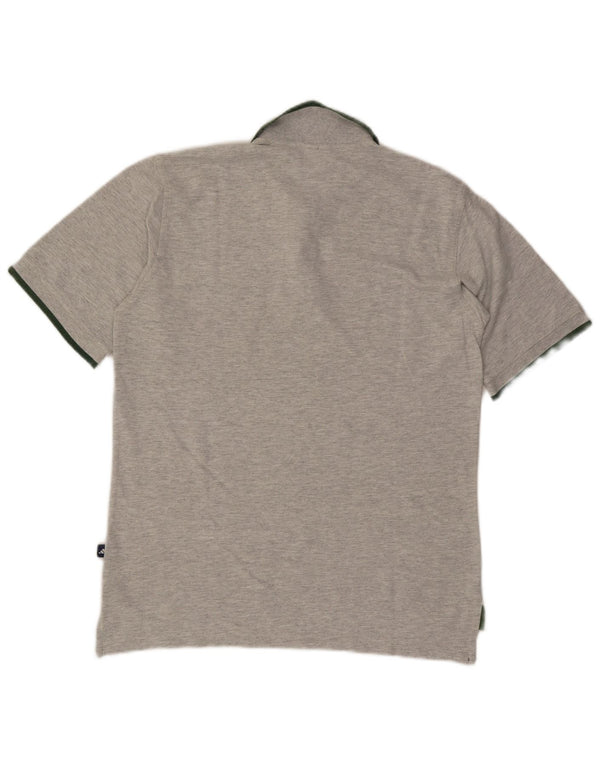 Męska koszulka polo Adidas UK 36/38 Mała szara bawełna