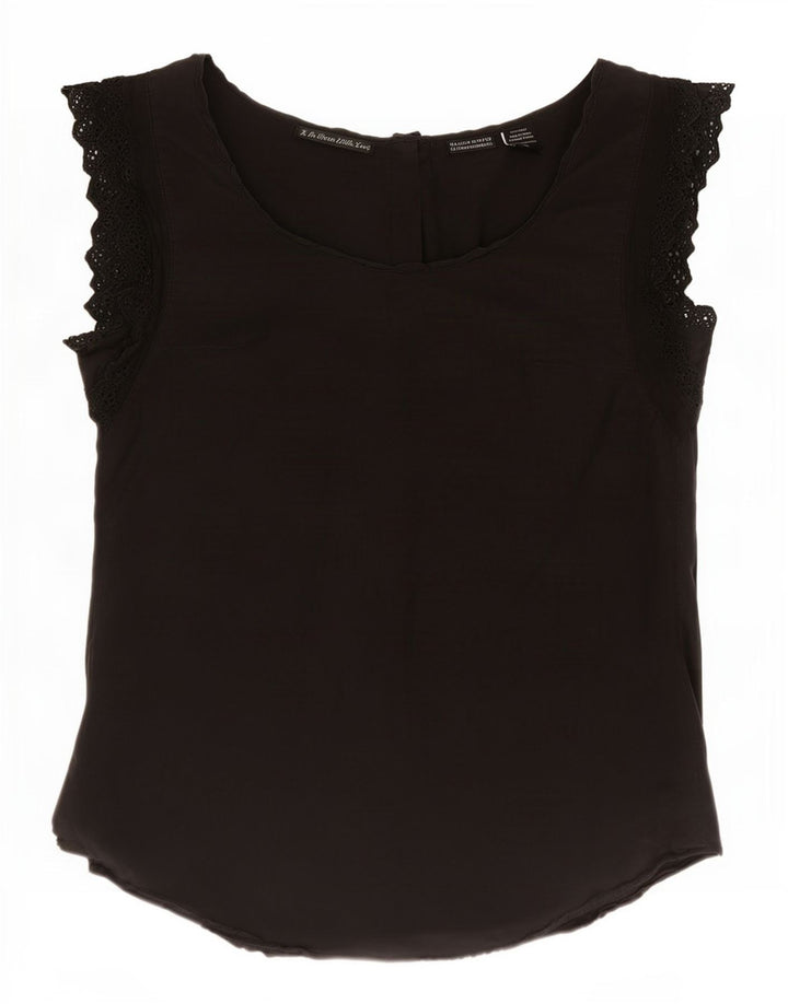 Bluzka damska Maison Scotch Top US 1 XS Czarny jedwab