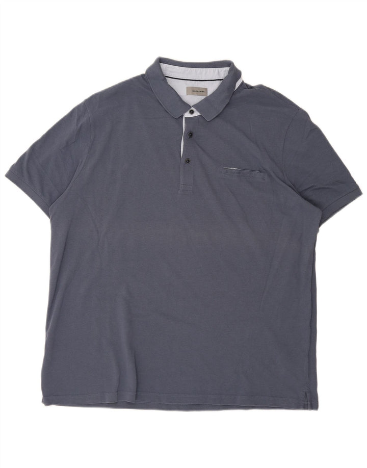 Męska koszulka polo PIERRE CARDIN 3XL, niebieska, bawełniana