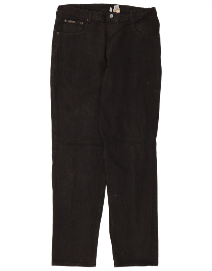 Męskie proste dżinsy Calvin Klein W38 L34 Czarne bawełniane