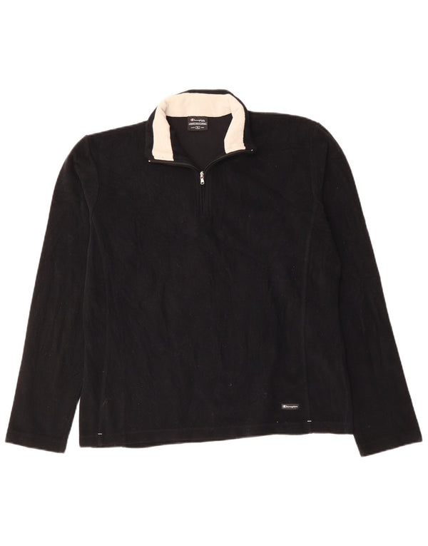 Damski sweter polarowy CHAMPION z zamkiem błyskawicznym UK 18 XL, czarny poliester