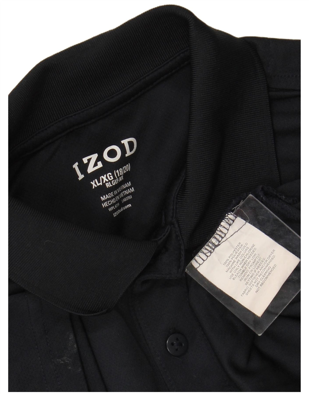 IZOD Chłopięca koszulka polo Regular 15-16 lat XL Granatowa, poliester