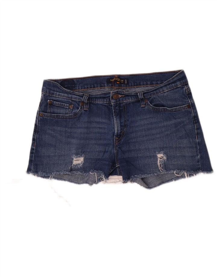 Damskie spodenki jeansowe Levi's 524 Distressed Super Low US 11 Large W32 Blue
