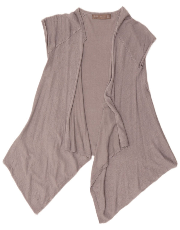 Damski asymetryczny otwarty kardigan Zara Top UK 10 Small Grey