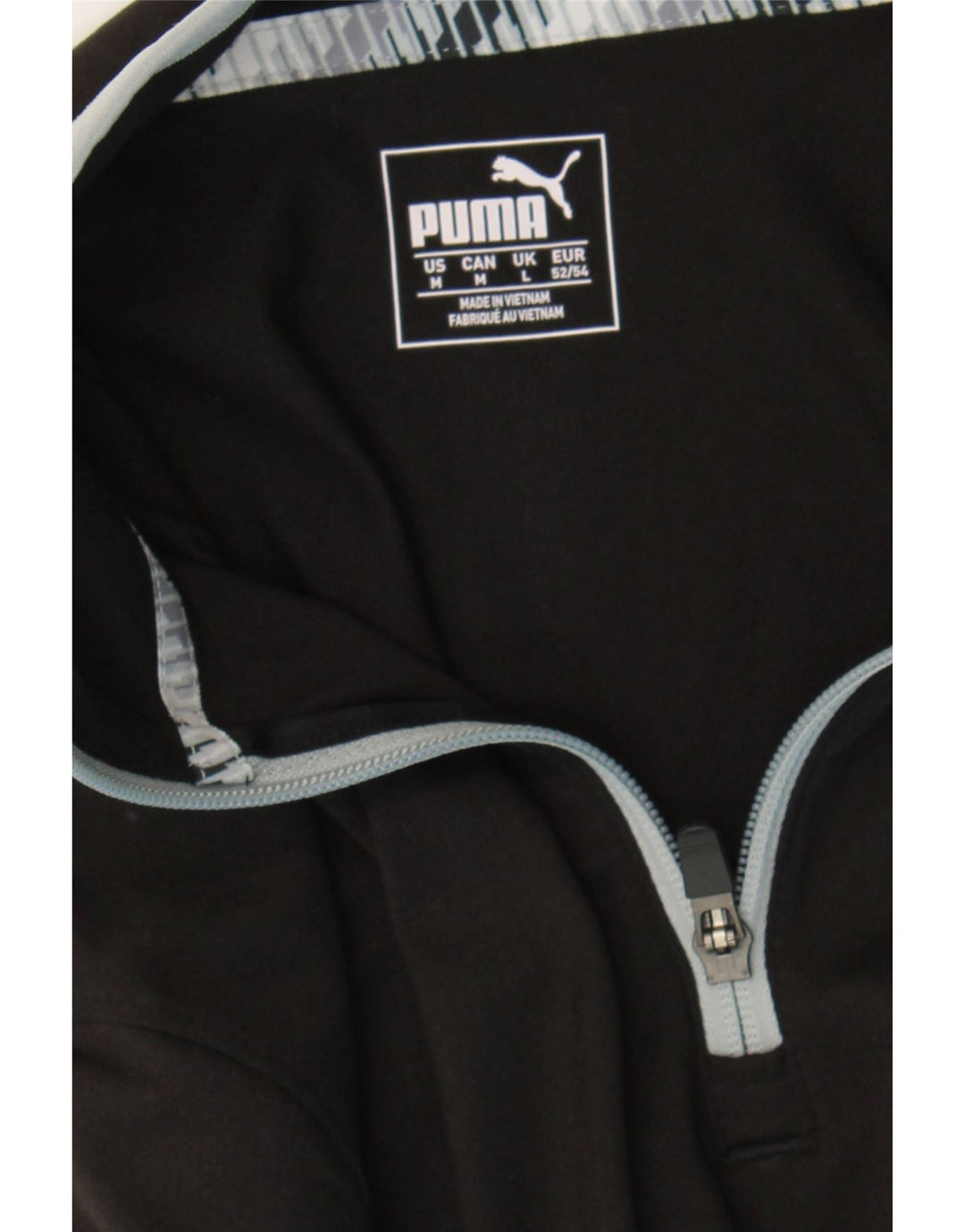 PUMA Mens Zip Neck Tracksuit Top Jacket Large Black Colourblock Polyester Vintage Puma and Second-Hand Puma from Messina Hembry 