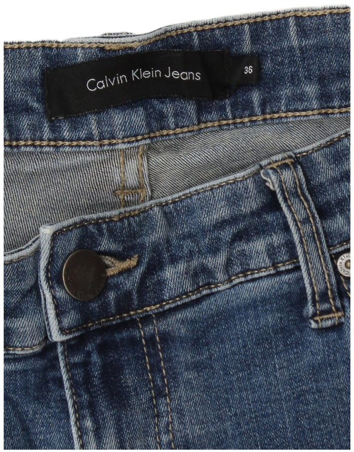 CALVIN KLEIN Męskie proste dżinsy W36 L32 Niebieskie, bawełniane