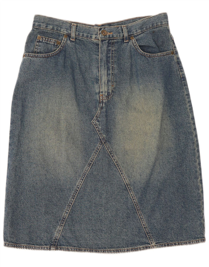 Marks & Spencer Damska spódnica dżinsowa UK 14 Medium W30 Niebieska bawełna