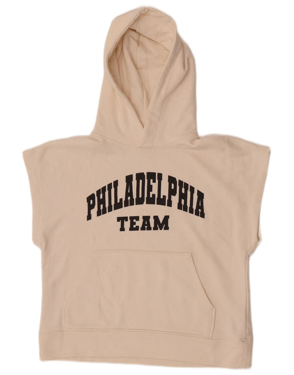 Chłopięca bluza z kapturem Zara Philadelphia Team Graphic 11-12 lat w kolorze złamanej bieli